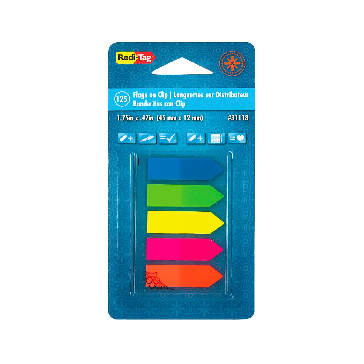 Colorful Post-it Note Flags See Through Arrow